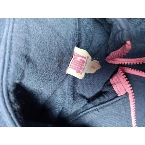 Juicy Womens Pullover Sweatshirt Long Sleeve High Neck 1/4 Zip, Navy Blue S - Picture 13 of 15